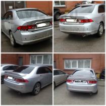 Замена и покраска крышки багажника и заднего бампера на Honda Accord