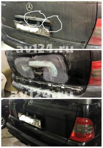 Удаление ржавчины и ремонт задней двери c покраской на ML